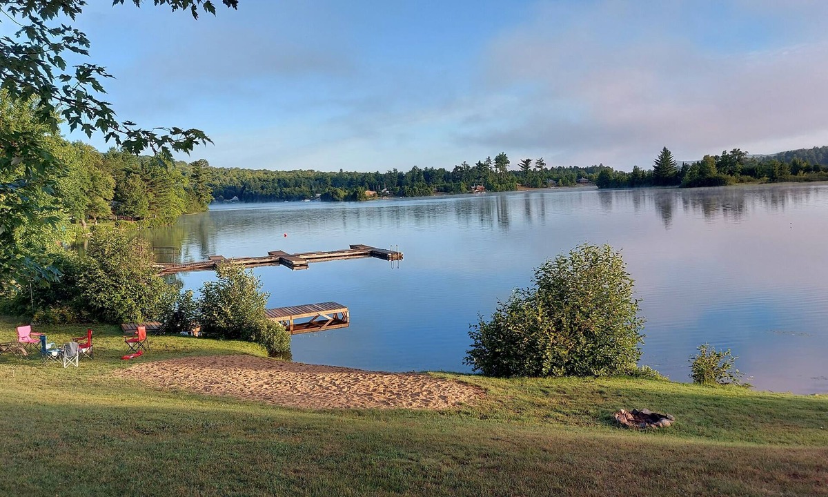 Combermere Cottage | Waterfront Cottage 3bdrm/4bath - Private Beach, Dock, Large Deck Fire pit, BBQs