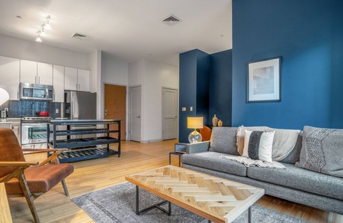 D Street - West Broadway Apartment | Mod South Boston 1BR w/ Doorman, W/D, nr. Seaport