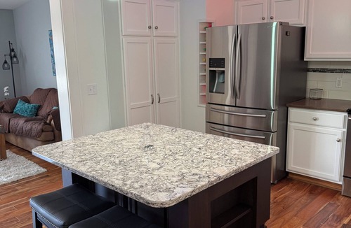 Dubuque House | Modern 2-bedroom home with 2 full bathrooms and hot tub!