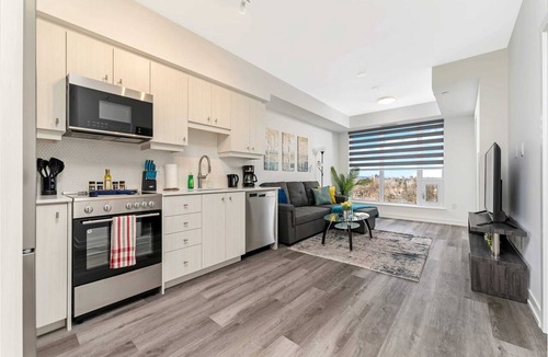 Kitchener Apartment | Newly Built Modern Condo w Balcony & City Views