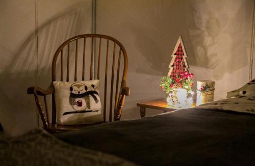 Girard House | Secluded Luxury Camping Tent on Otter Lake near Girard, Illinois
