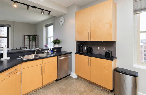 Court Avenue Entertainment District Condo | Spacious 2BR 2BA with Parking, Gorgeous Skyline View, and Direct Skywalk Access!