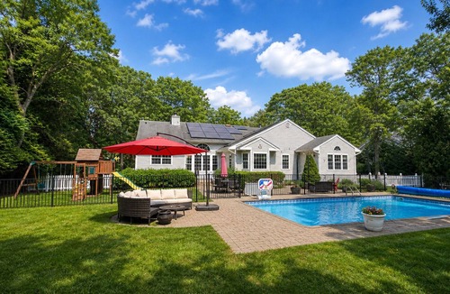 Westhampton House | Westhampton Retreat: Pool, 5BR, Private Yard, Gym, Golf Simulator