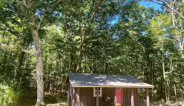 Charming Cabin Retreat with Porch & Firepit Nights in Voluntown, Connecticut