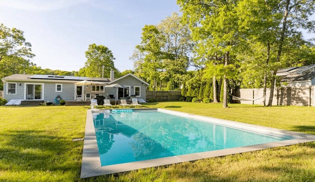 Chic Hamptons Home with Heated Gated Pool and Grill