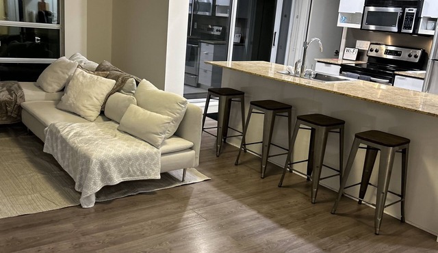 Comfortable, cozy modern condo 2 bedrooms, 2 bath and an office. Great location.