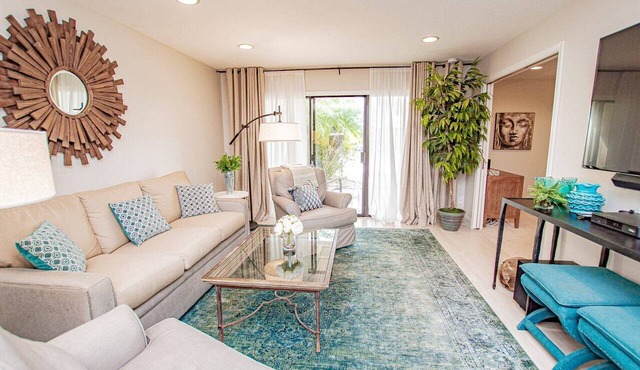 Serene Corner Condo Retreat | 1st Floor | Walk-Out Patio | Optional Saddlebrook Resort Amenities